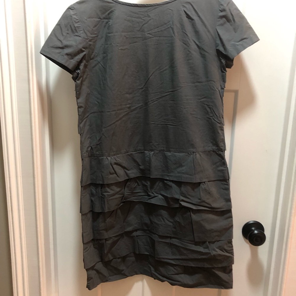 JCrew Grey Ruffle Dress - Picture 4 of 4